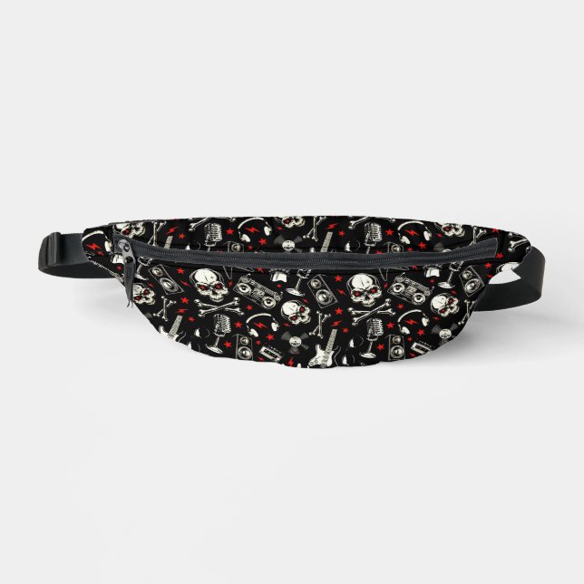 Retro Heavy Metal Pattern Fanny Pack (Front)