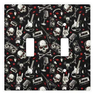 Retro Heavy Metal Pattern Light Switch Cover