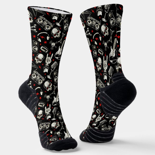 Retro Heavy Metal Socks (Angled)