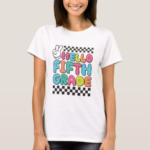 Retro Hello Fifth Grade Teacher T-Shirt