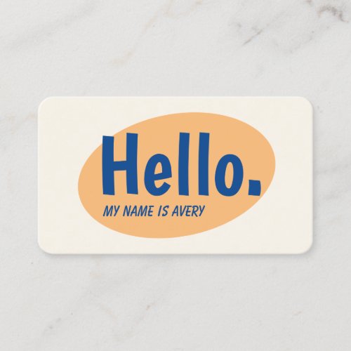 Retro Hello  Networking  Business Card