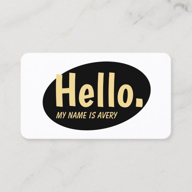 Retro Hello Social Networking  Business Card (Front)
