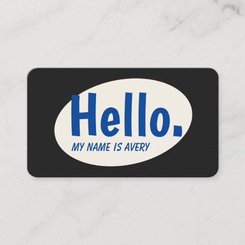 Retro Hello Social Networking  Business Card
