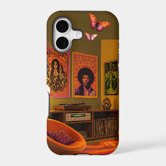 Retro Hendrix+Zeppelin Posters On the Wall Tough iPhone 17 Case