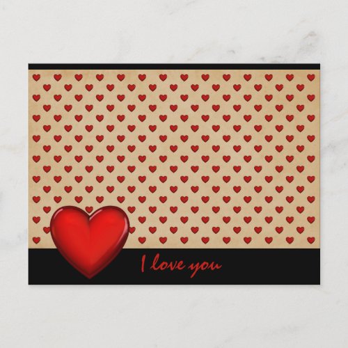 Retro_Herzen _ I love you  Postcard