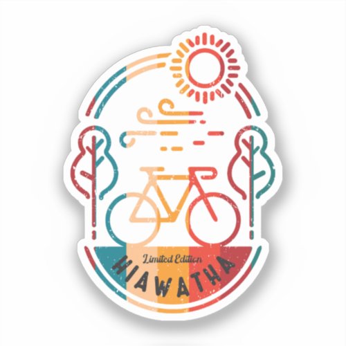 Retro Hiawatha Bike Trail Sticker