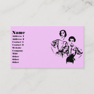 Retro High Fashion Models Business Card