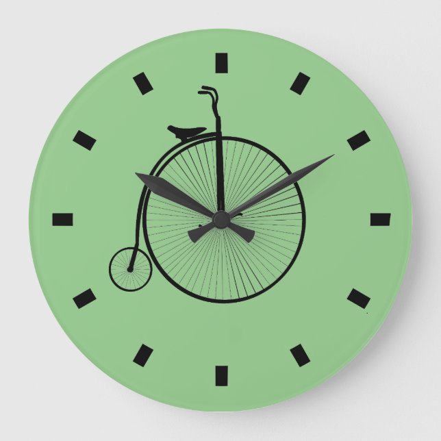 Retro High-Wheel Bike - Vintage Bicycle Clock (Front)