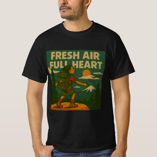 Retro Hiking & Adventure T-Shirt (Front)