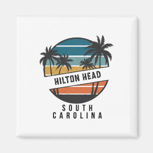 Retro Hilton Head South Carolina Surfboard Surfing Magnet
