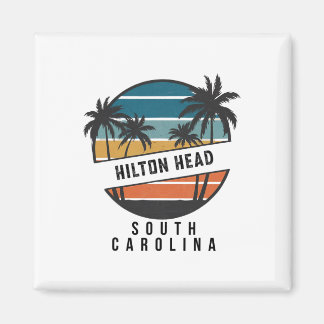 Retro Hilton Head South Carolina Surfboard Surfing Magnet
