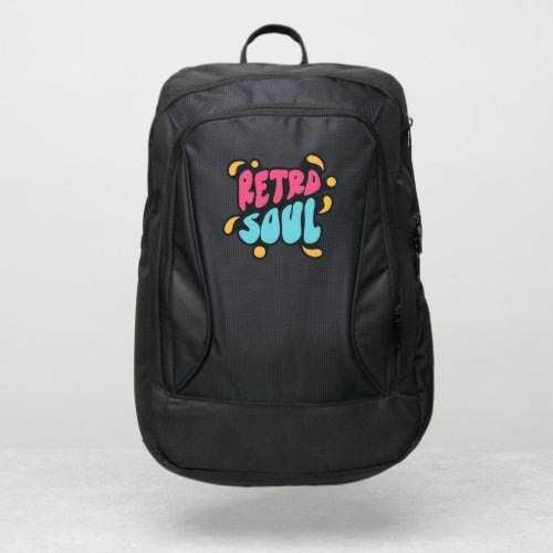 Retro hip trendy Blue Pink Yellow Back to school Port Authority Backpack