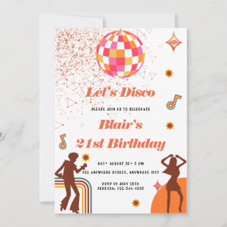 Retro Hippie 70's 60's Groovy Birthday Party Invitation