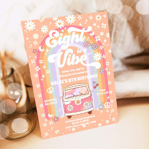 Retro Hippie Birthday Invitation