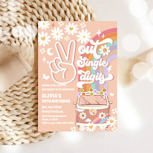 Retro Hippie Birthday Invitation