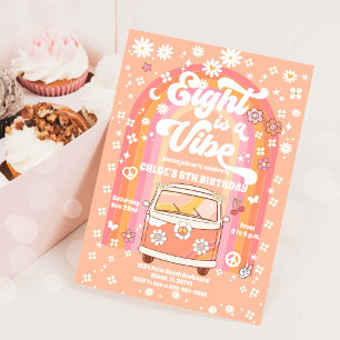 Retro Hippie Birthday Invitation