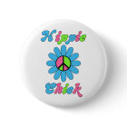 Retro Hippie Chick Peace Flower
