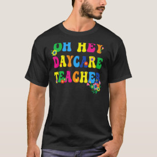 Retro Hippie Daycare Teacher Preschool Pre K Back  T-Shirt