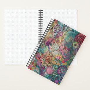 Retro Hippie: Fantasy Spiral Notebook