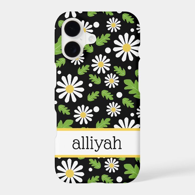 Retro Hippie Flowers Daisy Pattern Case-Mate iPhone Case (Back)