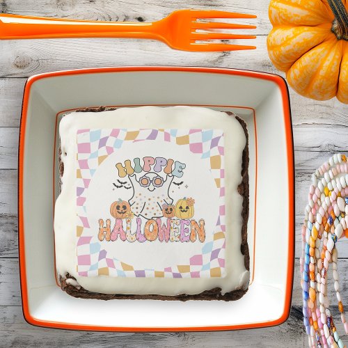 Retro Hippie Halloween Party Brownie