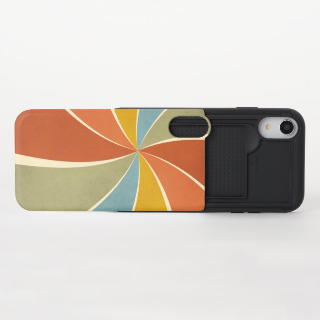 Retro Hippie Mixed Paint Style Swirls Pattern Uncommon iPhone Case (Open)