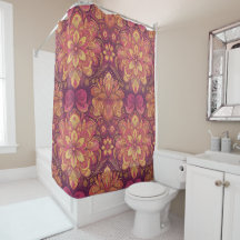 Retro Hippie: Pink Road Trip Shower Curtain