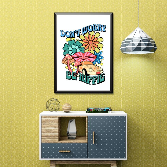 Retro, Hippie Positive Affirmation Coloring Canvas (Creator Uploaded)