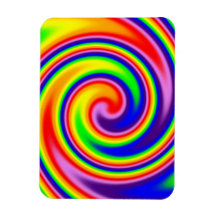Retro Hippie Rainbow Colors Bright Pride Spiral