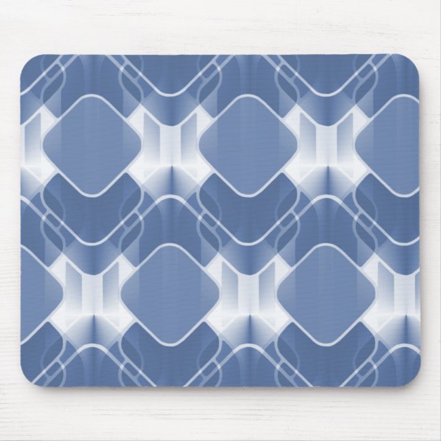 Retro Hipster Mousepad, Blue Mouse Pad (Front)