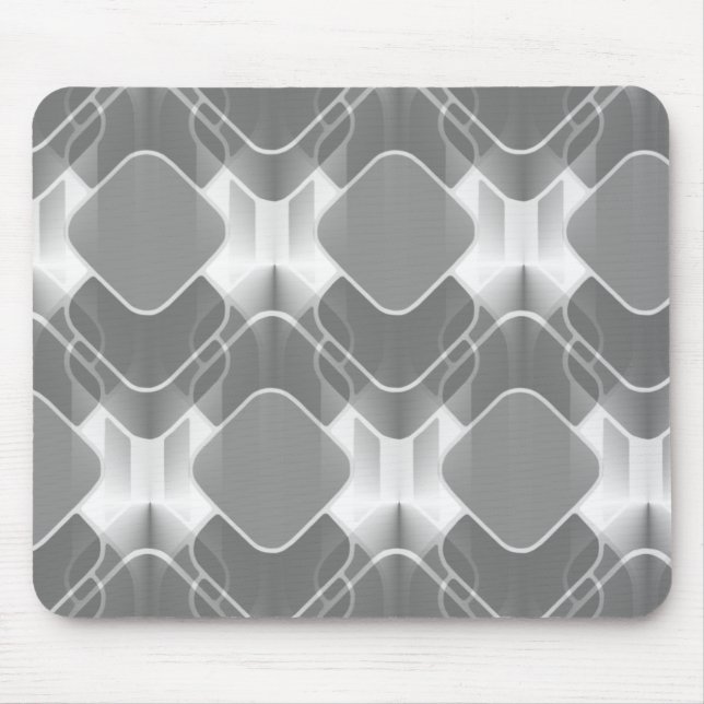 Retro Hipster Mousepad, Gray Mouse Pad (Front)