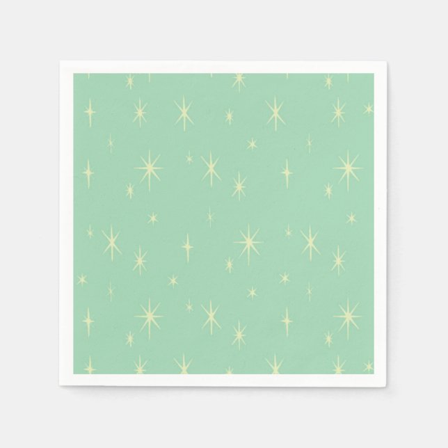 Retro Hipster Space Age Atomic Starburst Napkins (Front)