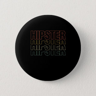 Retro Hipster Vintage Bearded Glasses Mustache Gif Button