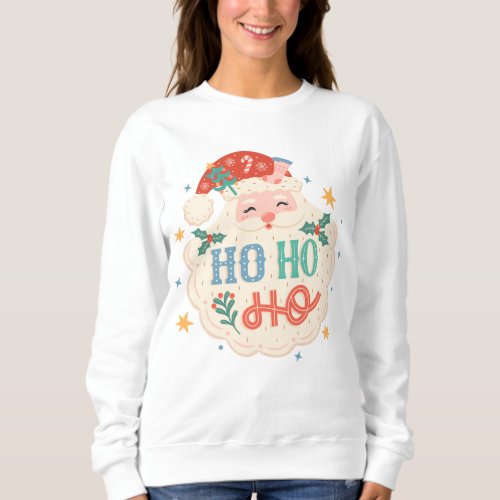 Retro Ho Ho Ho Santa Festive Christmas  Sweatshirt