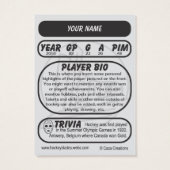 Retro Hockey Card (Back)