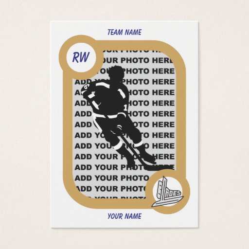 Customizable Retro Hockey Card Business Card Templates