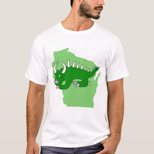 Retro Hodag Over Wisconsin T_Shirt