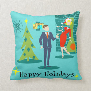 Mid Century Modern Christmas Pillow Gift, Wishing You A Blast Of Joy T –  Mid Century Modern Gal