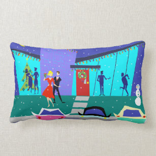 Mid Century Modern Christmas Pillow Gift, Wishing You A Blast Of Joy T –  Mid Century Modern Gal