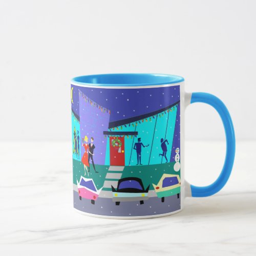 Retro Holiday Cartoon Party Mug