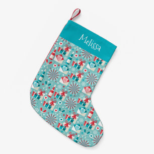 Retro Holiday Christmas Stocking