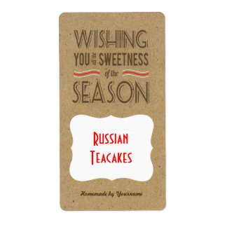 Retro Holiday Cookie Labels - Cookie Swaps & Gifts