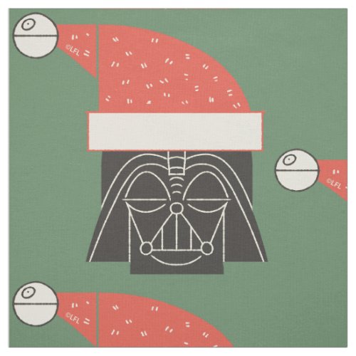 Retro Holiday Darth Vader Santa Hat Fabric