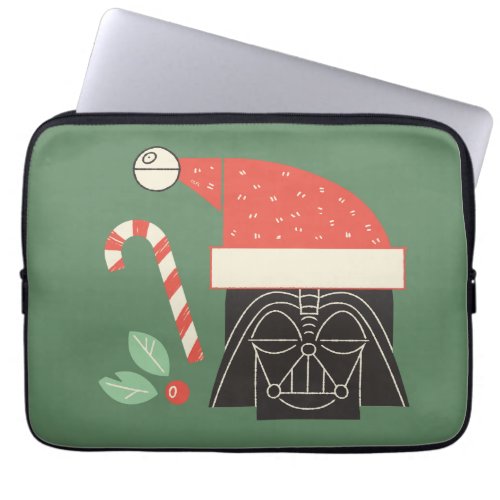 Retro Holiday Darth Vader Santa Hat Laptop Sleeve