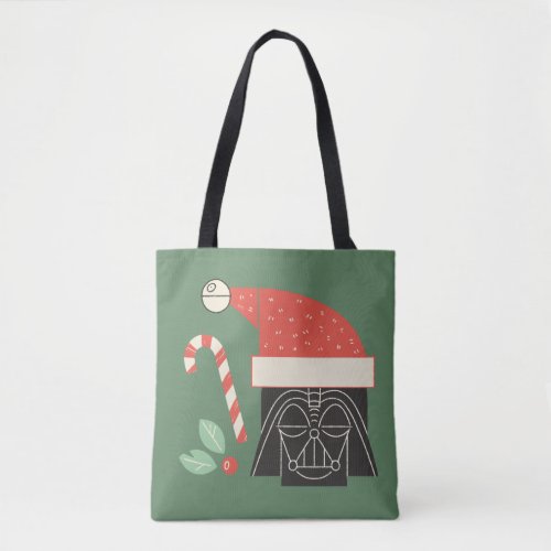 Retro Holiday Darth Vader Santa Hat Tote Bag