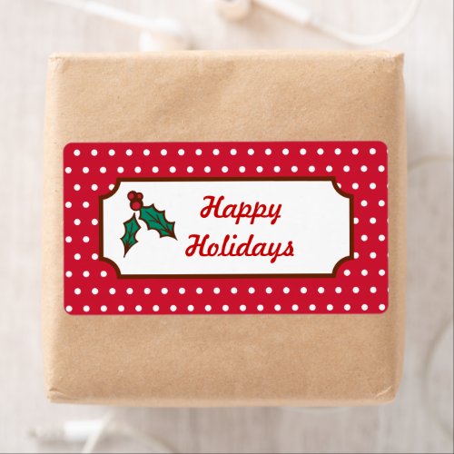 Retro Holiday Gift Tag Labels