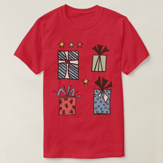Retro Holiday Gifts T-Shirt (Design Front)