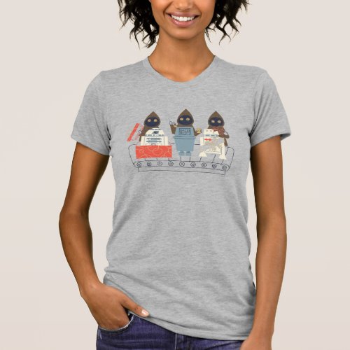 Retro Holiday Jawas Wrapping Droids T_Shirt
