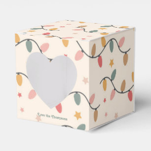 Retro Holiday Lights Christmas Holiday Favor Boxes