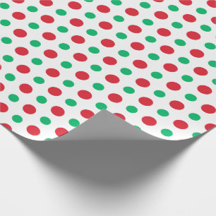 Retro Holiday Polka Dot Wrapping Paper